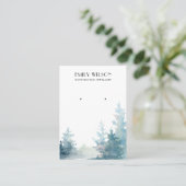 AQUA PINE BAUM WINTERWALD STUD EARRING ANZEIGE VISITENKARTE (Stehend Vorderseite)