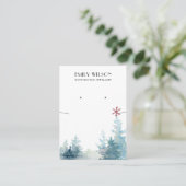 AQUA PINE-BÄUME FOREST NECKLACE EARRING DISPLAY VISITENKARTE (Stehend Vorderseite)