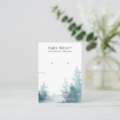 AQUA PINE-BÄUME FOREST NECKLACE EARRING DISPLAY VISITENKARTE (Stehend Vorderseite)