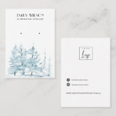 AQUA PINE TREE WINTERWALD STUD EARRING DISPLAY VISITENKARTE (Vorne/Hinten)