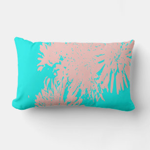 Aqua Pink Absract Blume Abstrakte Kissen
