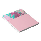 Aqua & Pink Abstrakte Note Pad Notizblock (angewinkelt)