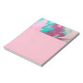 Aqua & Pink Abstrakte Note Pad Notizblock (Rotiert)