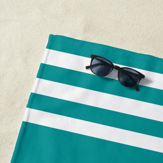 Aqua/pink/blau/goldfarbenes Seepferd Badetuch (Beispiel)