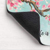 Aqua Pink Cherry Blossom Blumenmouse Pad Mousepad (Ecke)