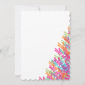 Aqua Pink Coral Limon Floral Wedding Einladungen (Rückseite)