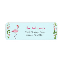 Aqua & Pink Flamingo Tropical Weihnachtsansprache