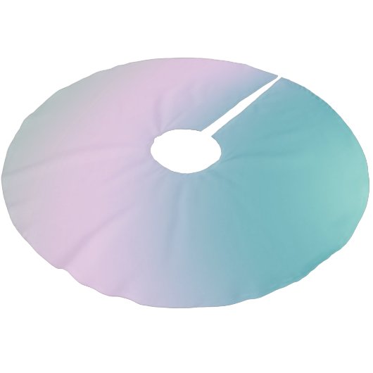 Aqua Pink Gefärbte Krawatte Polyester Weihnachtsbaumdecke (Schrägansicht)