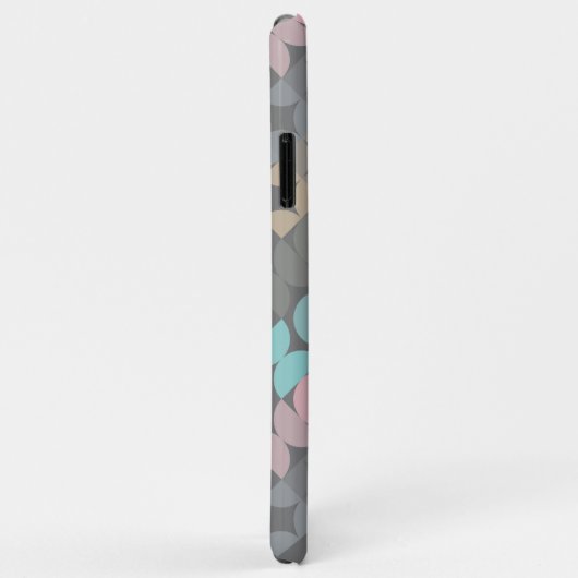 Aqua Pink Grau Beige Circles Pattern Case-Mate iPhone Hülle (Hinten/Rechts)
