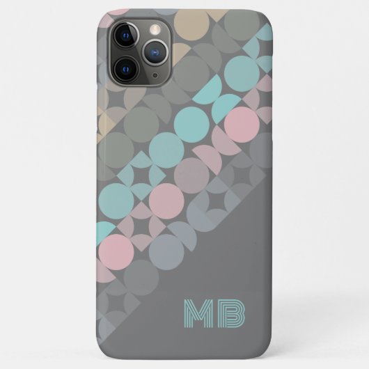 Aqua Pink Grau Beige Circles Pattern Case-Mate iPhone Hülle (Rückseite)