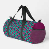Aqua Pink Moderne Weave Muster Duffle Bag (Rechte Ecke)