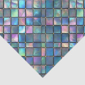 Aqua Pink Teal Watercolor Mosaic Sea Glass Seidenpapier (Ausschnitt)