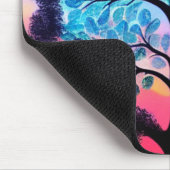 Aqua Pink Tree of Life Mousepad (Ecke)