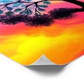 Aqua Pink Tree of Life Poster (Ecke)