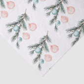 Aqua Pink Weihnachtsbaum Zweigstelle Ornamente Seidenpapier (Detail)