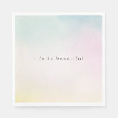 Aqua Pink Yellow Gefärbte Krawatte Ombre Serviette (Vorderseite)