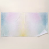 Aqua Pink Yellow Gefärbte Krawatte Ombre Strandtuch (Vorderseite)