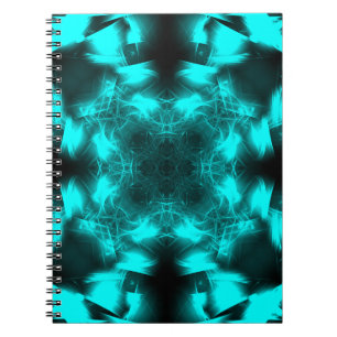 Aqua-Plasma-Symmetrie-Fraktal-Kunst Notizblock