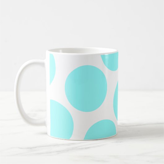 Aqua Polka Dot Kaffeetasse (Links)
