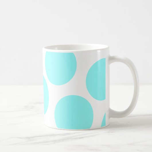 Aqua Polka Dot Kaffeetasse (Rechts)