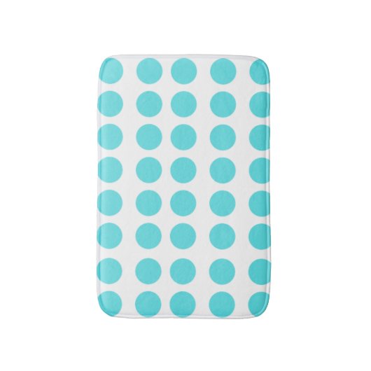 Aqua Polka Dots Badematte (Vorderseite Vertikal)