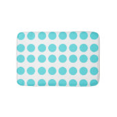 Aqua Polka Dots Badematte (Vorderseite)