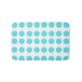 Aqua Polka Dots Badematte