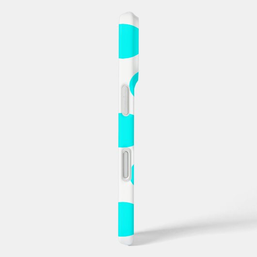 Aqua Polka Dots Case-Mate iPhone Hülle (Rückseite / Rechts)