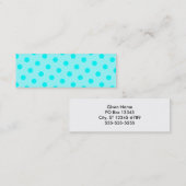 Aqua Polka Dots Mini Visitenkarte (Vorne/Hinten)