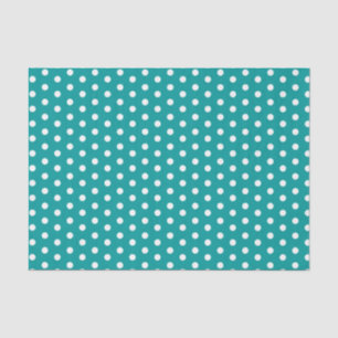 Aqua Polka Dots Seidenpapier