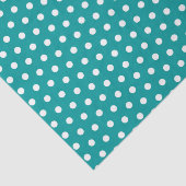 Aqua Polka Dots Seidenpapier (Ausschnitt)
