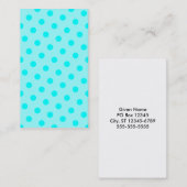Aqua Polka Dots Visitenkarte (Vorne/Hinten)