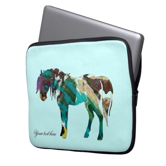 Aqua-Pony Laptopschutzhülle (Vorderseite Links)