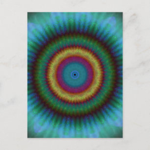 Aqua Pools Mandala Kaleidoskop Postcard Postkarte