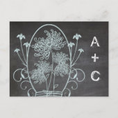Aqua Powder Blue Mason Jar Chalkboard Wedding Postkarte (Vorderseite)