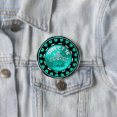 Aqua Prinzessin Tiara Love Hearts | des Bonbon-16 Button (Beispiel)