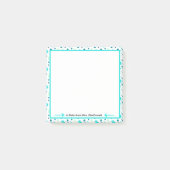 Aqua-Punkt-Lehrer-Dankeschön-Geschenk Post-it Klebezettel (Vorderseite)