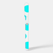Aqua Punkte Case-Mate iPhone Hülle (Rückseite / Links)