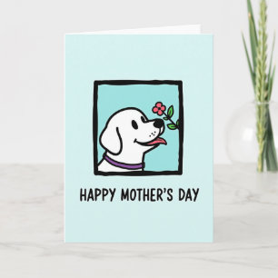 Aqua Pup Flower Happy Day Karte