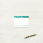 Aqua Quilty Post-it Klebezettel (Auf Schreibtisch)