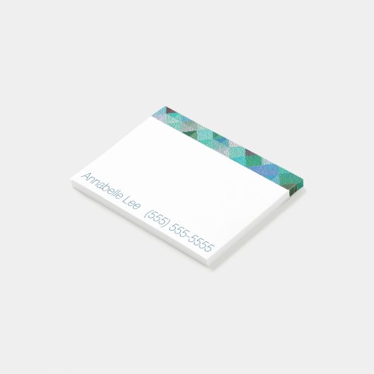 Aqua Quilty Post-it Klebezettel (angewinkelt)