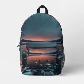 Aqua Radiation: Sunset Beauty Backpack" Bedruckter Rucksack (Vorderseite)
