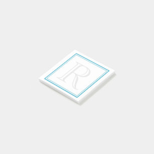 Aqua-Rahmen-Initiale Post-it Klebezettel