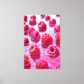 Aqua Raspberry Stretched Canvas Print Leinwanddruck (Vorderseite)