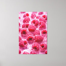 Aqua Raspberry Stretched Canvas Print Leinwanddruck