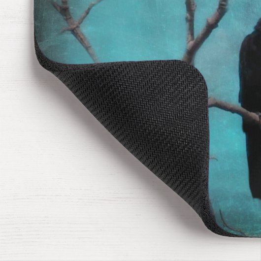 Aqua Raven Art Mousepad (Ecke)