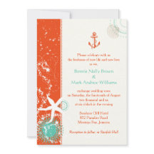 Aqua Red Nautical Wedding Celebration