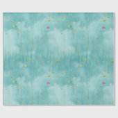 Aqua Reed Spring Gift Wrap Geschenkpapier (Flach)