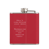 Aqua Regia Flasche - Roter Hintergrund Flachmann (Rückseite)