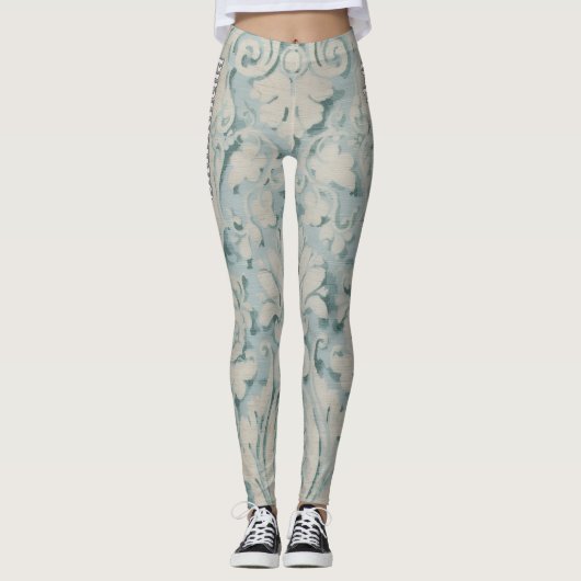 Aqua Renaissance Vine Leggings (Vorderseite)